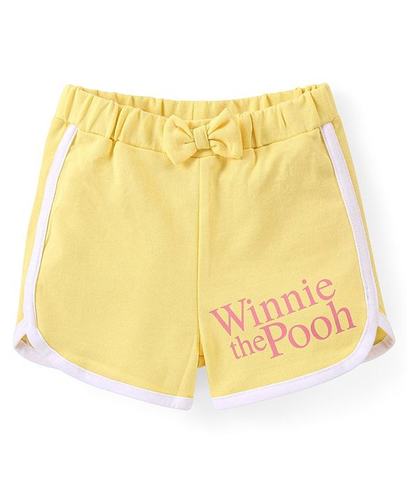Babyhug Disney Single Jersey Knit Half Sleeves T-Shirt & Shorts Set With Winnie The Pooh Print - Multicolor