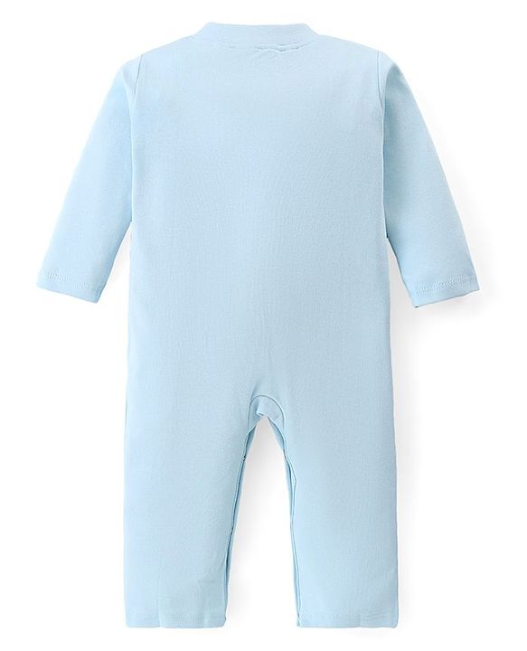 Babyhug 100% Cotton Knit Full Sleeves Rugby Printed Rompers Pack of 2 - Multicolour