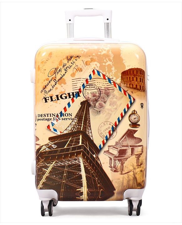 Pine Kids Trolley Luggage Bags Brown - 22 inch