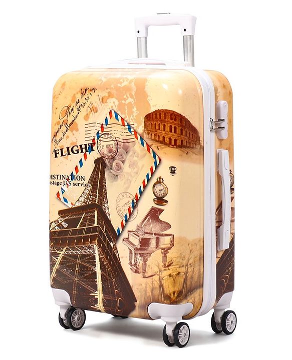 Pine Kids Trolley Luggage Bags Brown - 22 inch