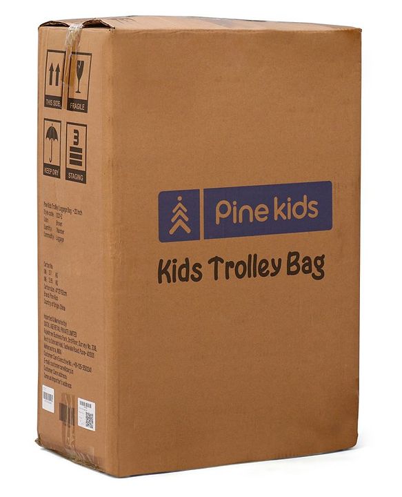 Pine Kids Trolley Luggage Bags Brown - 22 inch