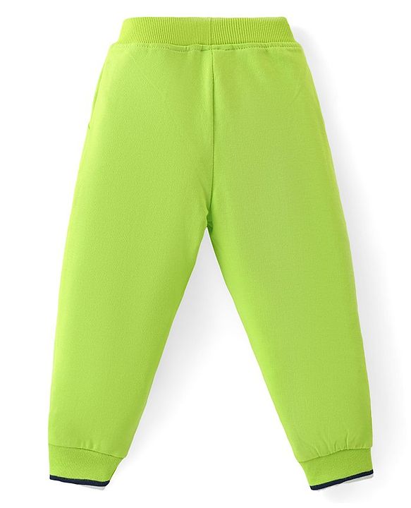 Babyhug Cotton Knit Full Sleeves T-Shirt & Pants Set With Color Block Print - Multicolor