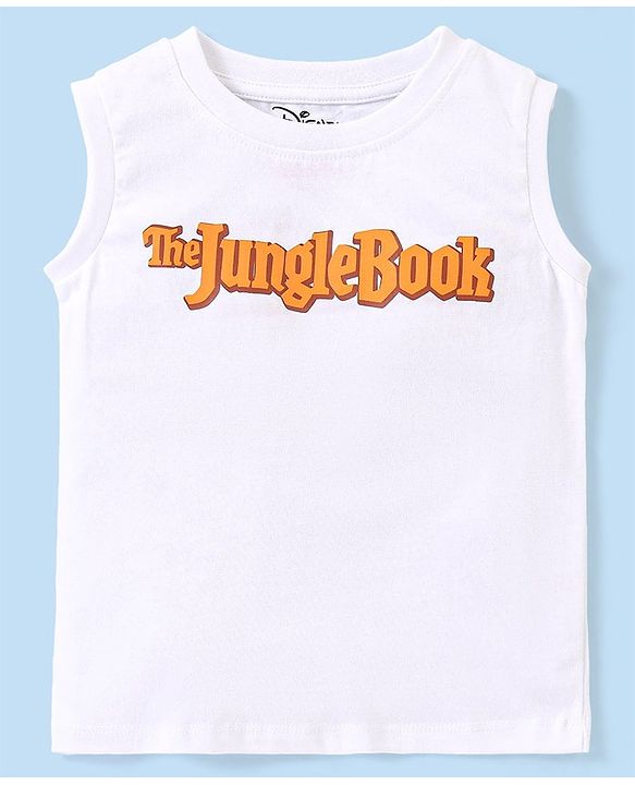 Babyhug Disney Cotton Knit Half Sleeves Shirt & Shorts Set with Inner Tee & The Jungle Book Graphics - Multicolour