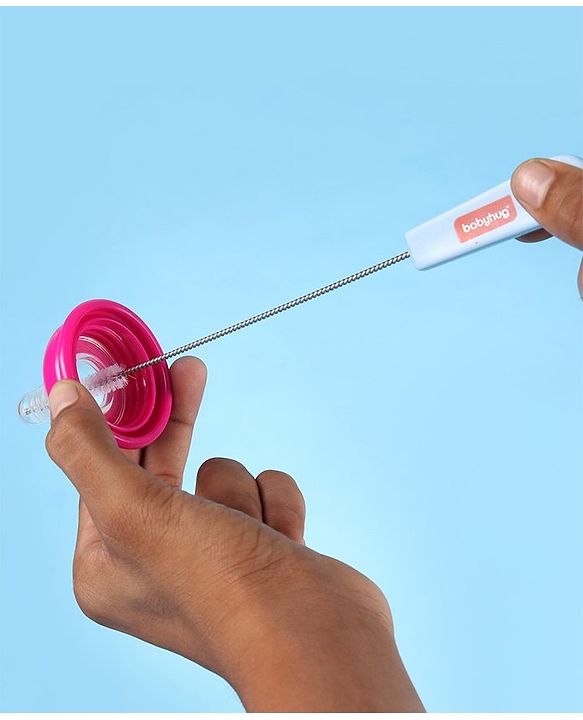 Babyhug Nipple & Straw Cleaner Pack of 2 - Pink & Blue