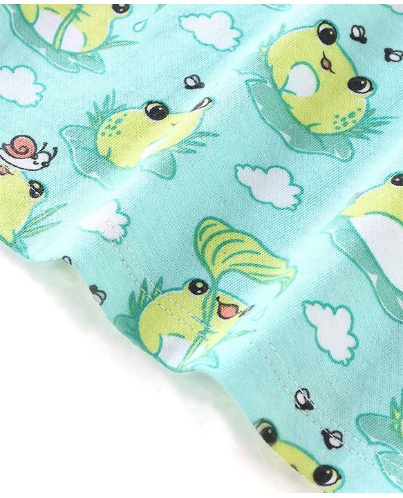 Babyhug 100% Cotton Knit Sleeveless  Antibacterial Sando  with Striped & Frog Print  Pack of 3 - Multicolour