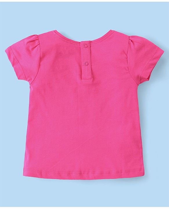 Babyhug Disney 100% Cotton Knit Half Sleeves Tops with Minnie Mouse Graphics Pack of 2 - Multicolour