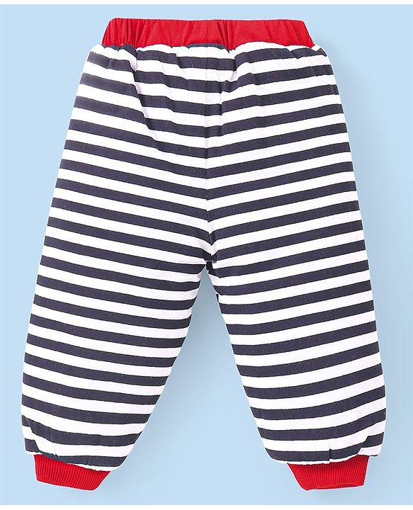 Babyhug Woven Full Sleeves Hooded Front Zipper Winter Wear Suit With Penguin Embroidery - Red