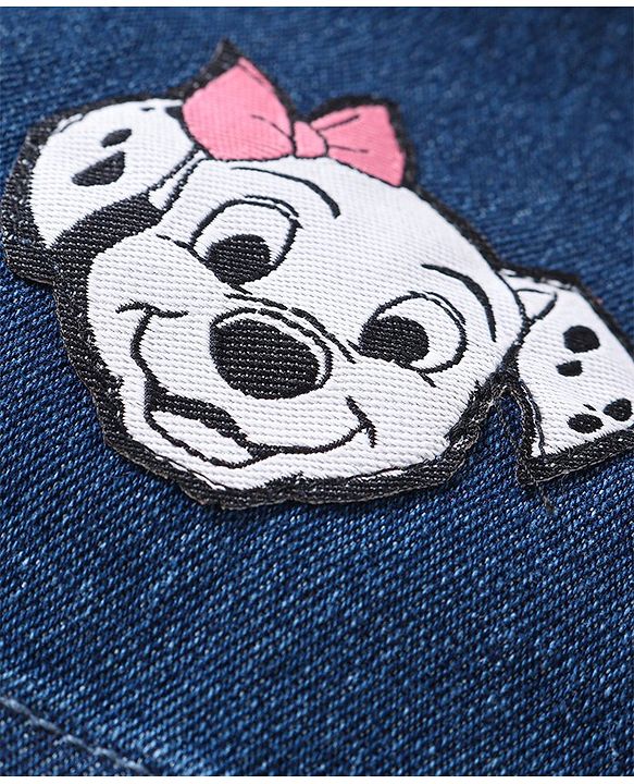 Babyhug Disney Single Jersey Knit Frill Sleeves Top & Shorts Set with 101 Dalmatians Graphics - Green