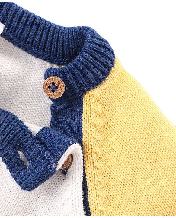 Babyhug Knit Full Sleeves Sweater Set with Giraffe Design - Yellow & Rust