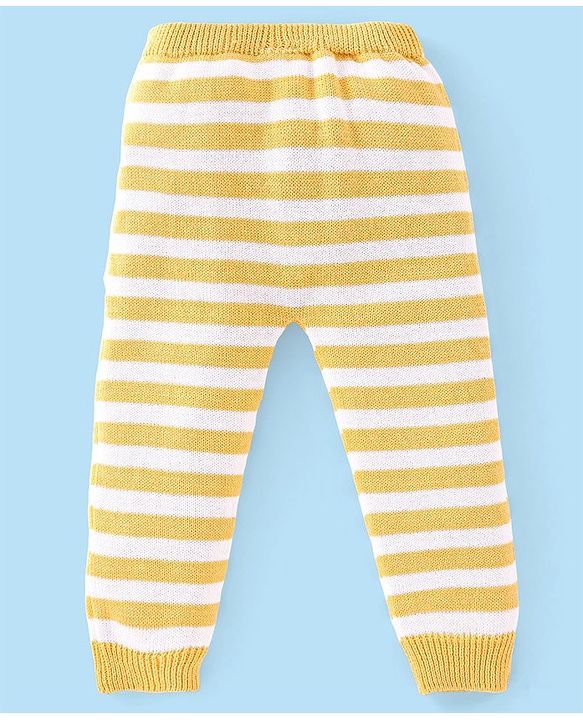 Babyhug Full Sleeves Sweater Set with Cap Lion Design - Yellow