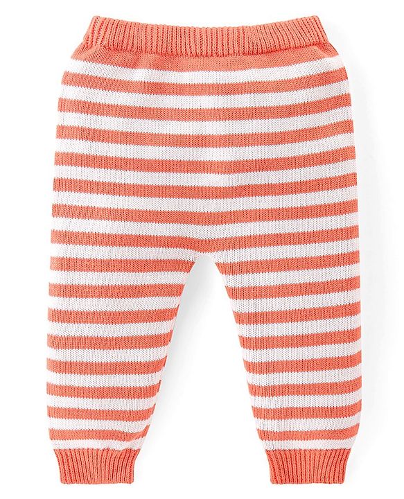 Babyhug Knit Full Sleeves Sweater Set with Cap Fox Design - Orange