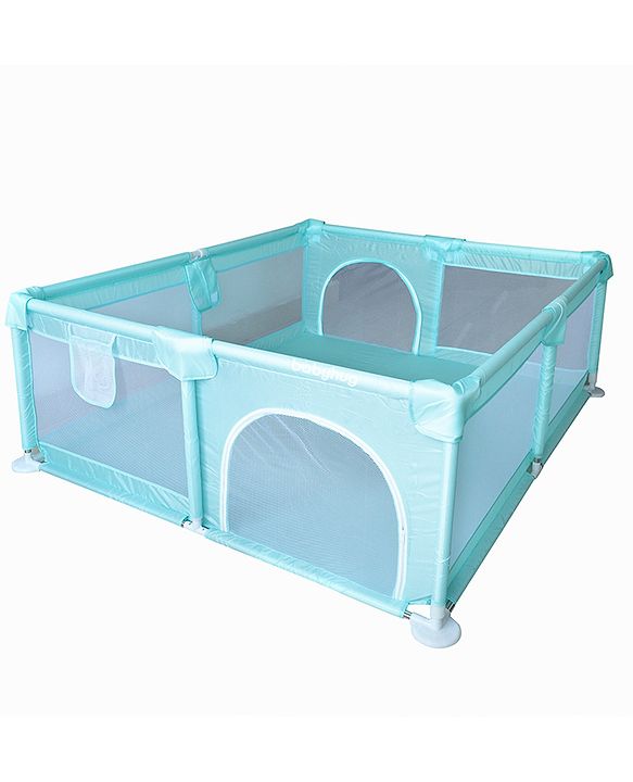 Babyhug Smart Portable with Safety Lock Playpen with Play Gate Fence - Pink