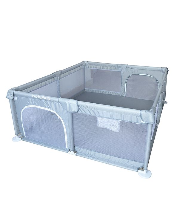 Babyhug Smart Portable with Safety Lock Playpen with Play Gate Fence - Pink
