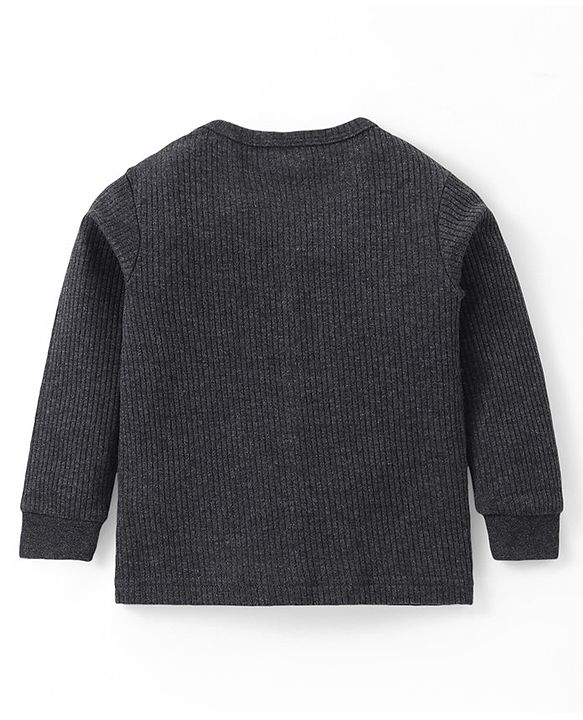 Babyhug Full Sleeves Front Open & Pullover Vest Combo Pack Of 2 - Dark Grey