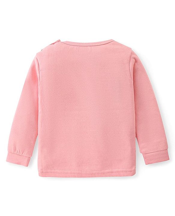 Babyhug Front Open & Pullover Full Sleeve Solid Colour Thermal Vests Pack of 2 - Pink