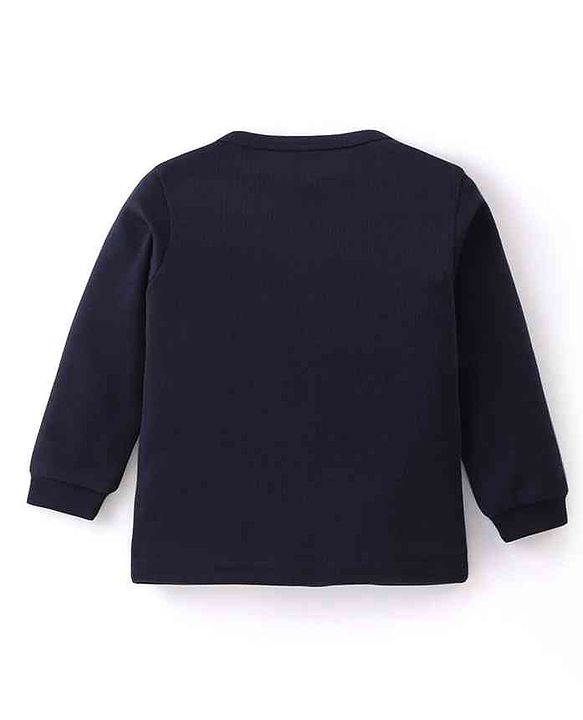 Babyhug Front Open & Pullover Full Sleeves Solid Colour Thermal Vests Pack of 2 - Navy Blue