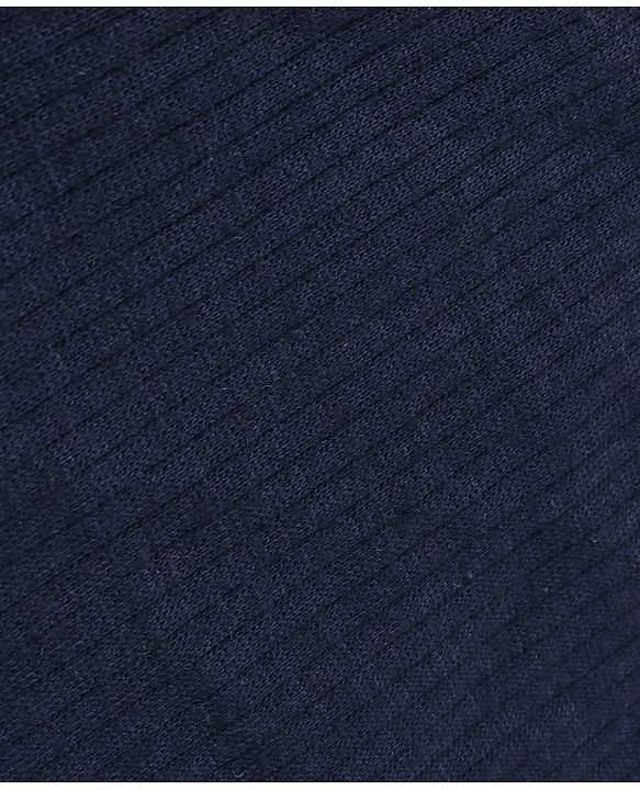 Babyhug  Full Sleeves Thermal Vest Pullover & Pant Set Solid Colour - Navy Blue