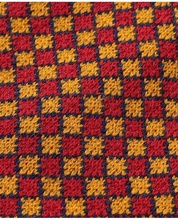 Babyhug Knit Full Sleeves Sweater Set with Aztec Design -Rust Red