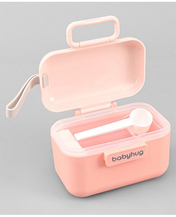 Babyhug Milk Powder Container With Spoon - Pink