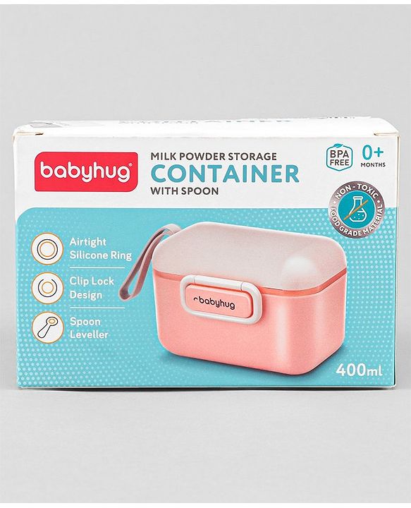 Babyhug Milk Powder Container With Spoon - Pink