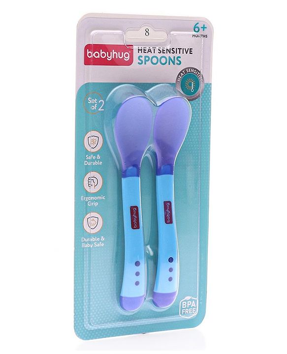 Babyhug Heat Sensitive Spoon Pack of 2- Blue