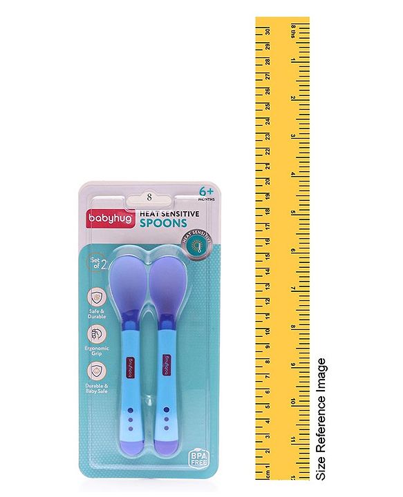 Babyhug Heat Sensitive Spoon Pack of 2- Blue