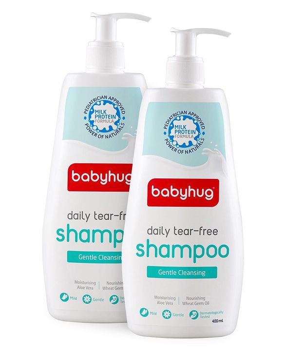 Babyhug Milk Protein Formula Daily Tear Free Shampoo Pack of 2 - 400 ml Each