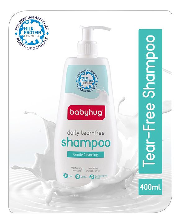 Babyhug Milk Protein Formula Daily Tear Free Shampoo Pack of 2 - 400 ml Each