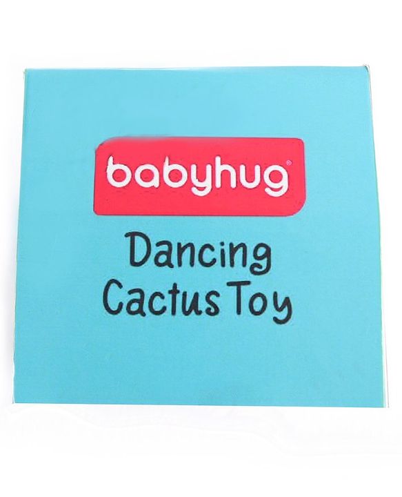 Babyhug Dancing Cactus Talking Toy  Green | Dancing cactus entertainer that reacts to touch | Develops Motor Skills, Vision, Hearing & Sensory Response | BIS Certified