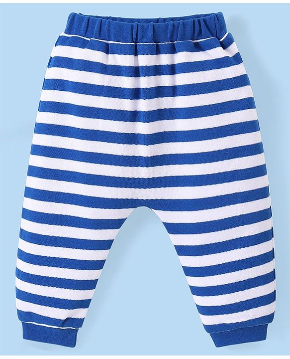 Babyhug 100% Cotton Knit Full Sleeves  Onesies with Leggings Cap & Mittens Koala Print - Blue & White