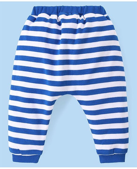 Babyhug 100% Cotton Knit Full Sleeves  Onesies with Leggings Cap & Mittens Koala Print - Blue & White