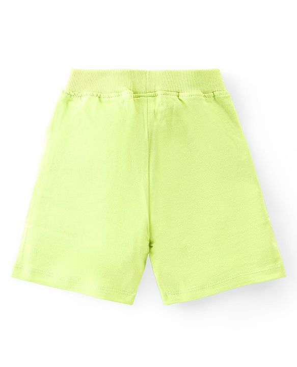 Babyhug Cotton Knit Half Sleeves T-Shirt & Shorts Set With Text Print - Multicolor