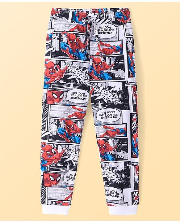 Pine Kids Marvel Single Jersey Knit Half Sleeve Night Suit with Spiderman Print - Multicolor