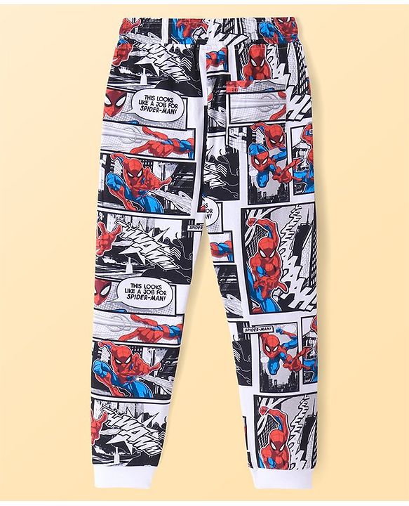 Pine Kids Marvel Single Jersey Knit Half Sleeve Night Suit with Spiderman Print - Multicolor