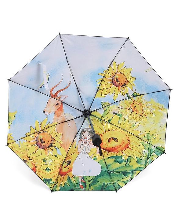Pine Kids  Umbrella With Flower Design - Multicolor