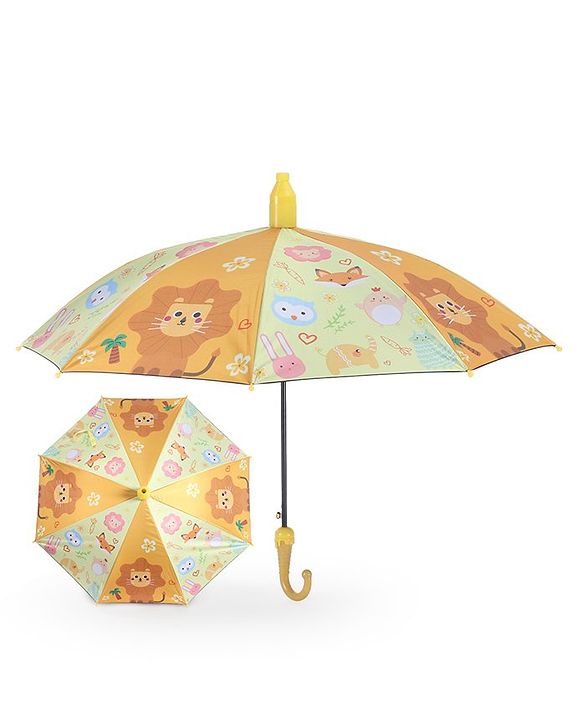 Babyhug Umbrella With Animal Print - Multicolor