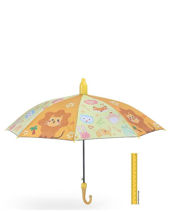 Babyhug Umbrella With Animal Print - Multicolor