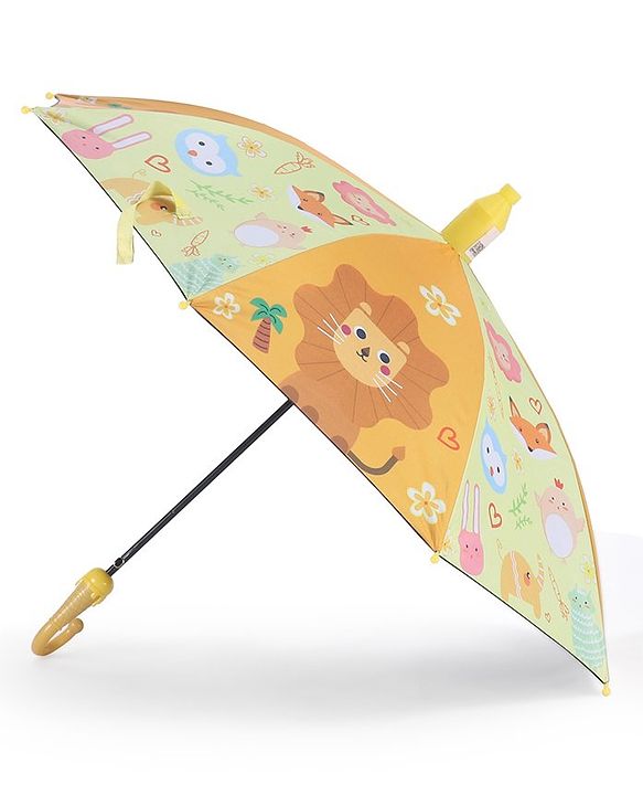 Babyhug Umbrella With Animal Print - Multicolor