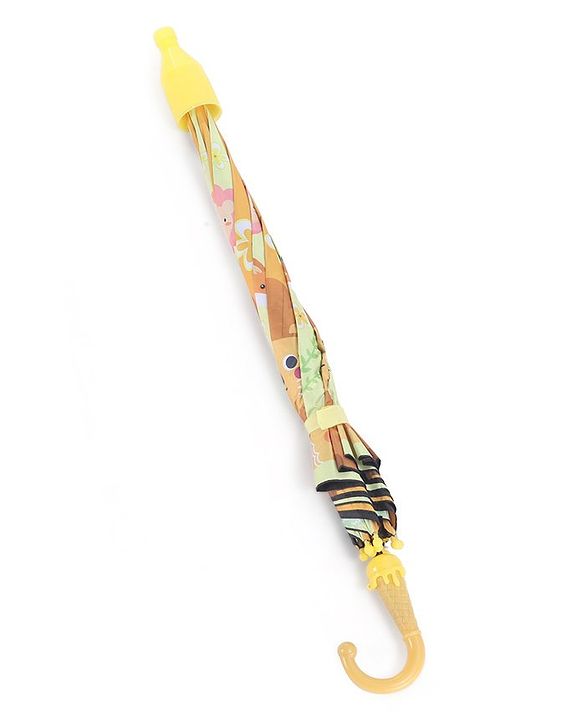 Babyhug Umbrella With Animal Print - Multicolor