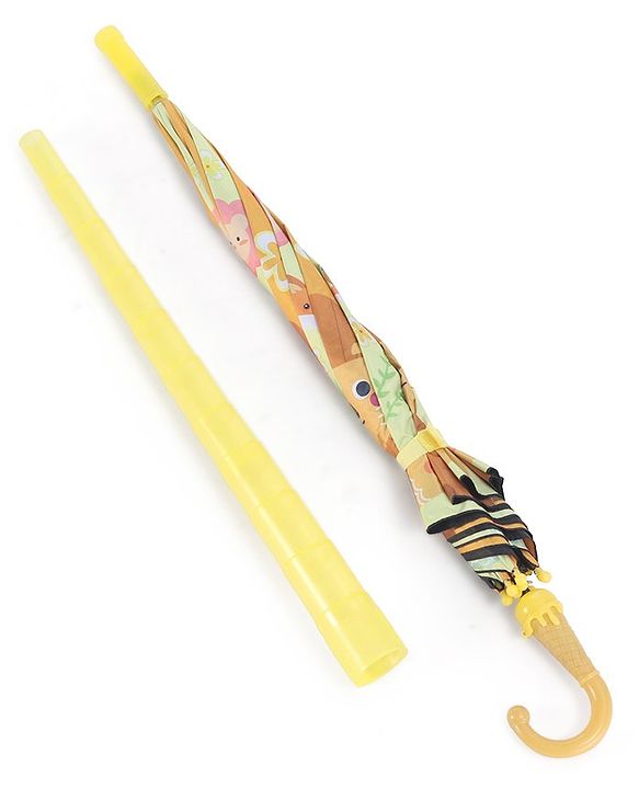 Babyhug Umbrella With Animal Print - Multicolor