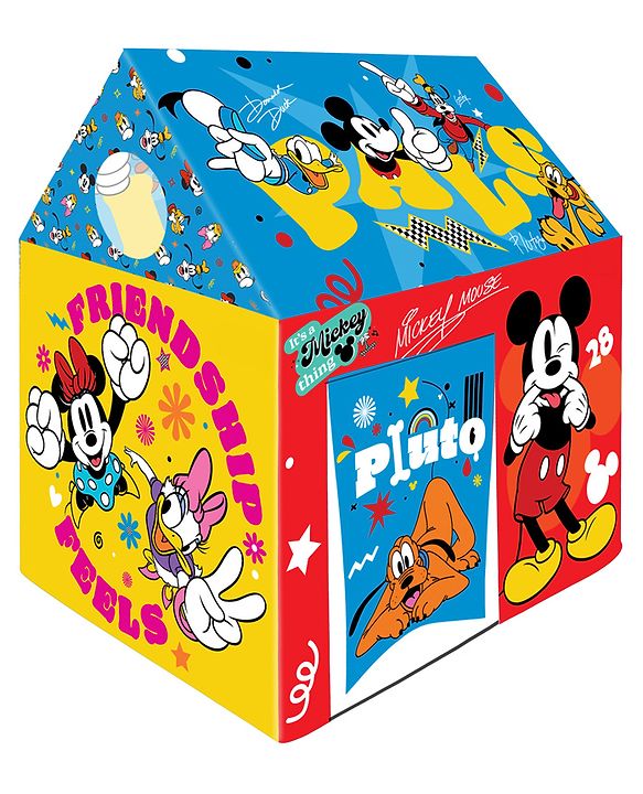 Babyhug Disney Mickey Mouse & Friends Play Tent House - Multicolor | Encourages team play, Adventure and fun | Helps develop social skills, creativity and imagination | Easy-to-Set up | BIS Certified