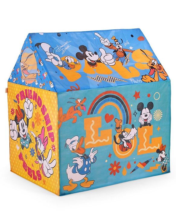Babyhug Disney Mickey Mouse & Friends Play Tent House - Multicolor | Encourages team play, Adventure and fun | Helps develop social skills, creativity and imagination | Easy-to-Set up | BIS Certified