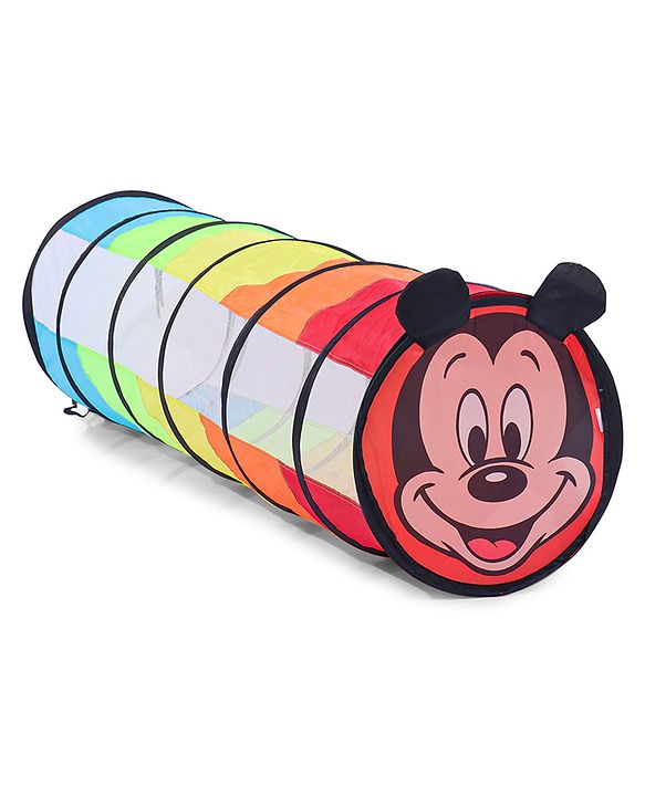 Babyhug Disney Mickey Mouse 6 Feet Long Foldable Crawling Tunnel - Red