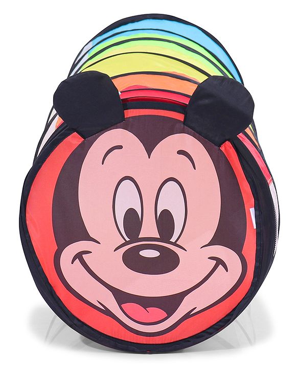 Babyhug Disney Mickey Mouse 6 Feet Long Foldable Crawling Tunnel - Red