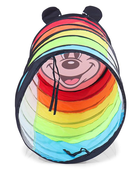 Babyhug Disney Mickey Mouse 6 Feet Long Foldable Crawling Tunnel - Red