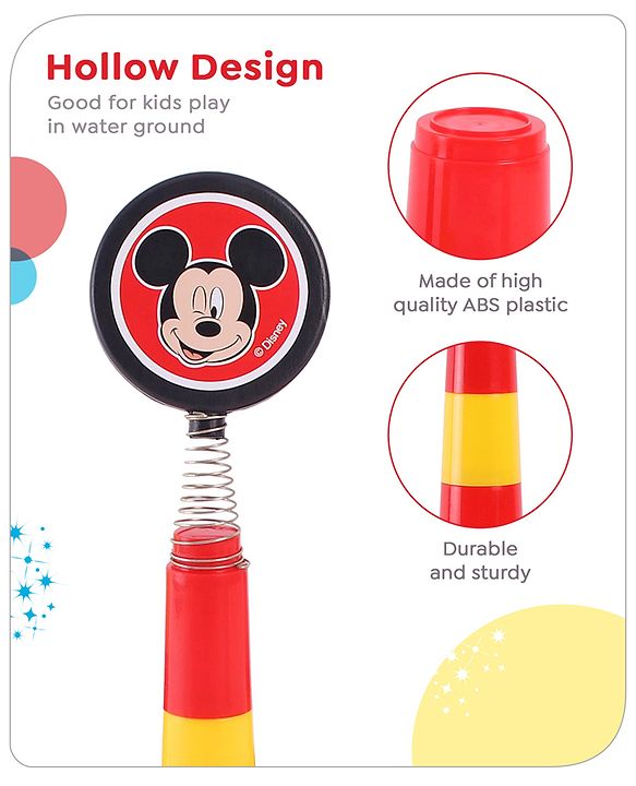 Babyhug Disney Mickey Hoopy Loopy Fun Stacking Ring Toss - Yellow & Red
