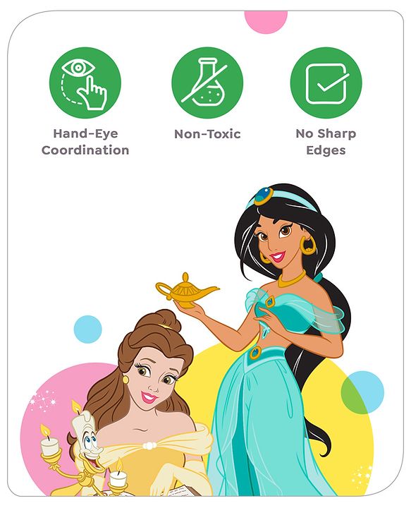 Babyhug Disney Princess My Vanity Makeup Suitcase Playset 21 Pieces - Pink