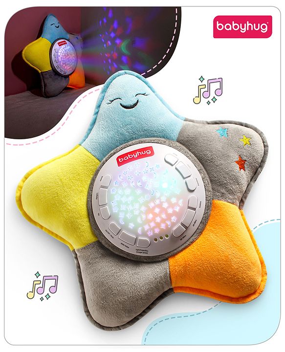 Babyhug Dreamy Light Projector - Multicolor | Soothing Starry Night Light Projector | Creates Calming Sleep Ambiance | Gentle & Safe for Babies | BIS Certified