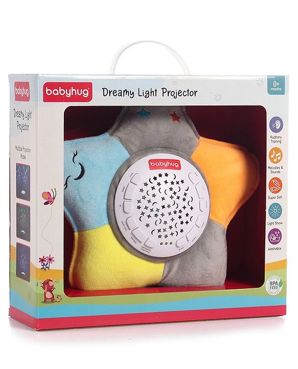 Babyhug Dreamy Light Projector - Multicolor | Soothing Starry Night Light Projector | Creates Calming Sleep Ambiance | Gentle & Safe for Babies | BIS Certified