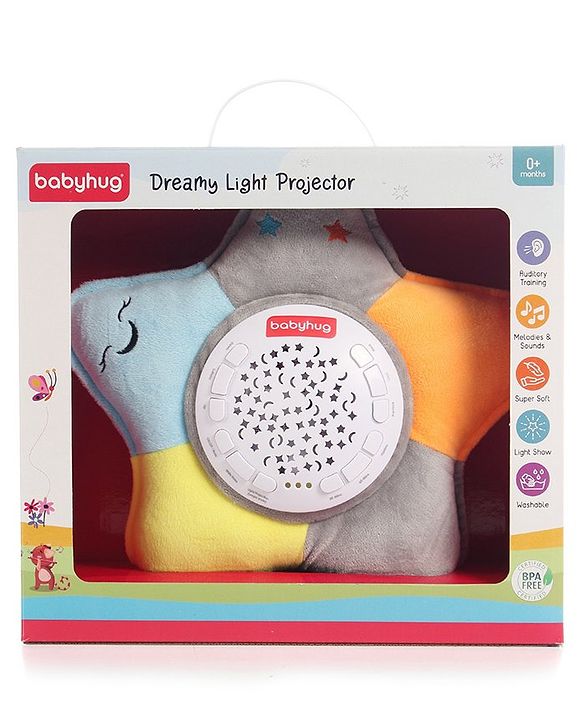 Babyhug Dreamy Light Projector - Multicolor | Soothing Starry Night Light Projector | Creates Calming Sleep Ambiance | Gentle & Safe for Babies | BIS Certified